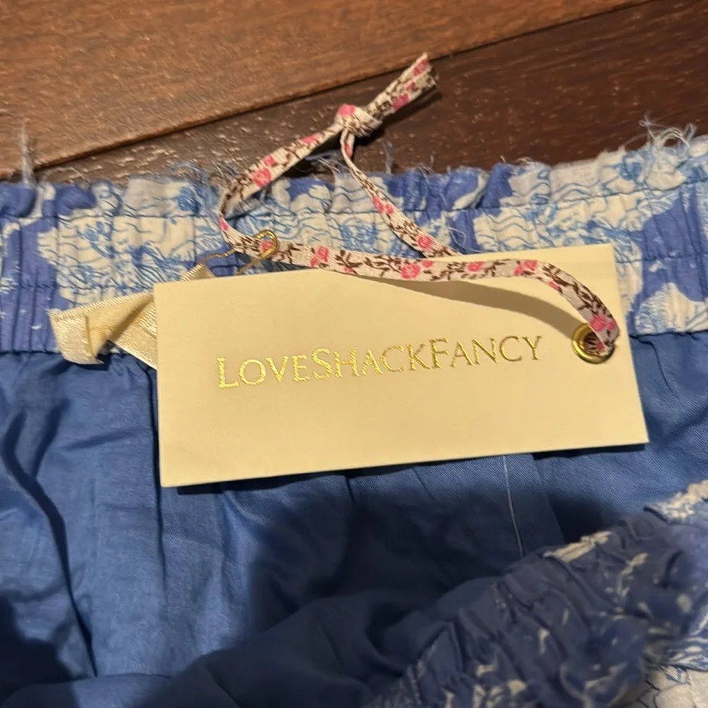 Loveshackfancy NWT tiered Abrielle Skirt in Salty Sea color - Picture 11 of 14